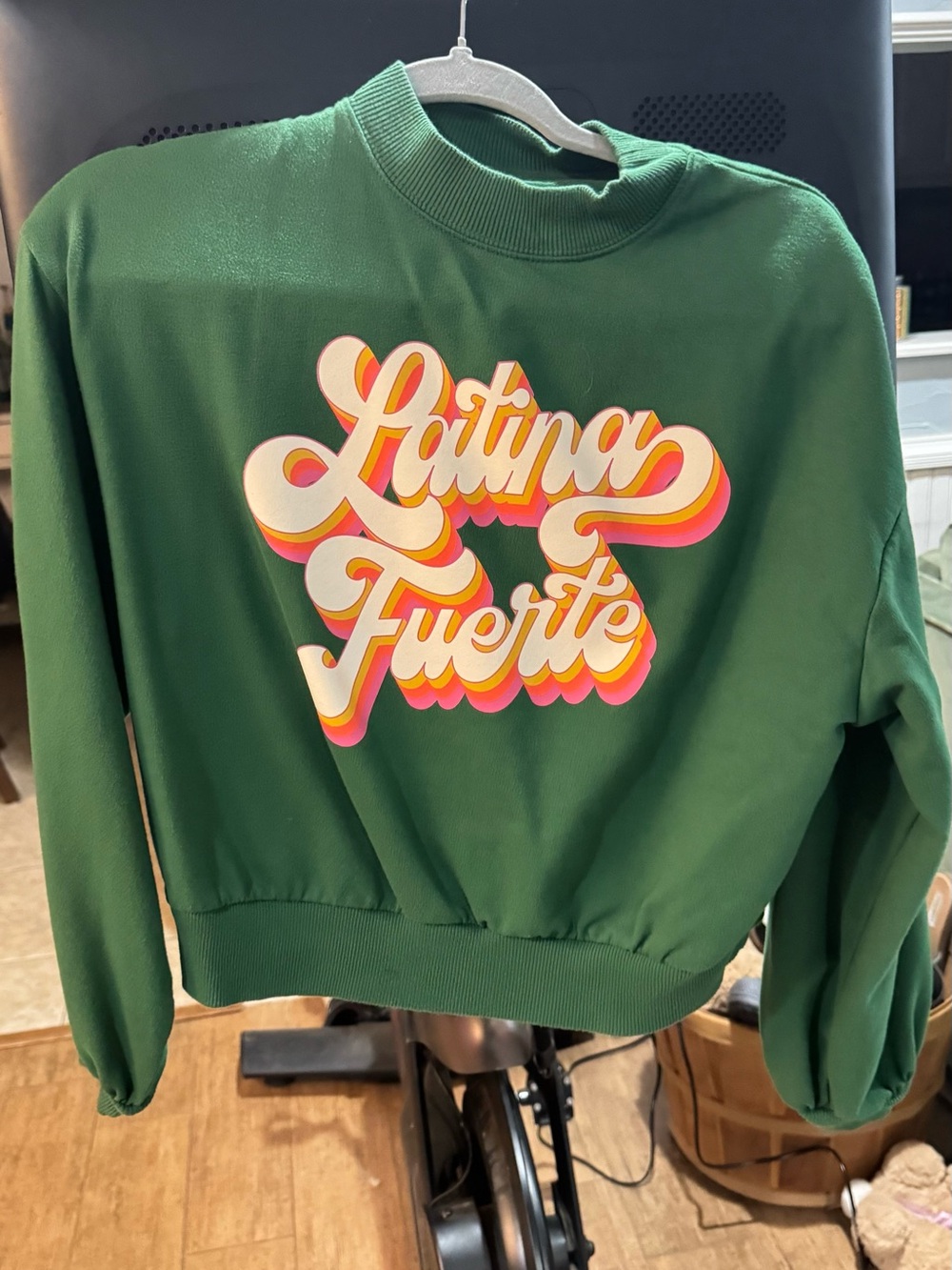 Target Green 'Latina Fuerte' Crewneck Sweatshirt